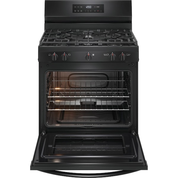 Frigidaire Frigidaire 30-inch 5-Burner Gas Range with Quick Boil and Steam Clean, Black FCRG3062AB - main